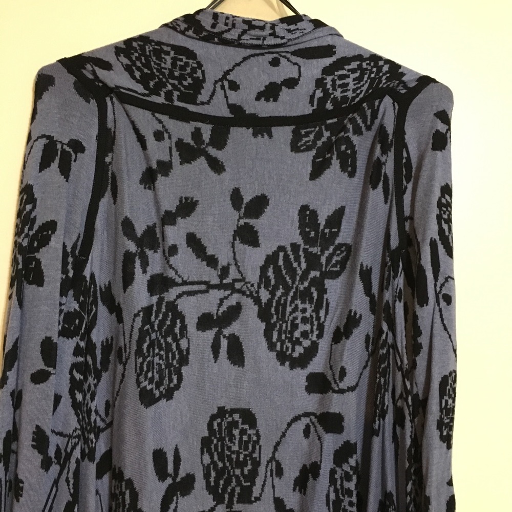 Drape-front cardigan - High/Low - Picture 4 of 9